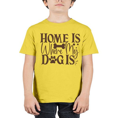 Home Is Where My Dog Is Style 86# - dogs - Youth Tee Unisex