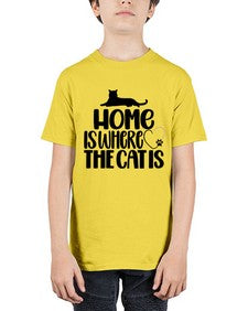 Home Is Where The Cat is Style 93# - cats - Youth Tee Unisex