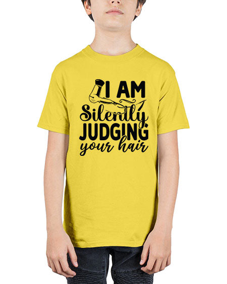 I Am Silently Judging Your Hair 858# - hairdresser - Youth Tee Unisex