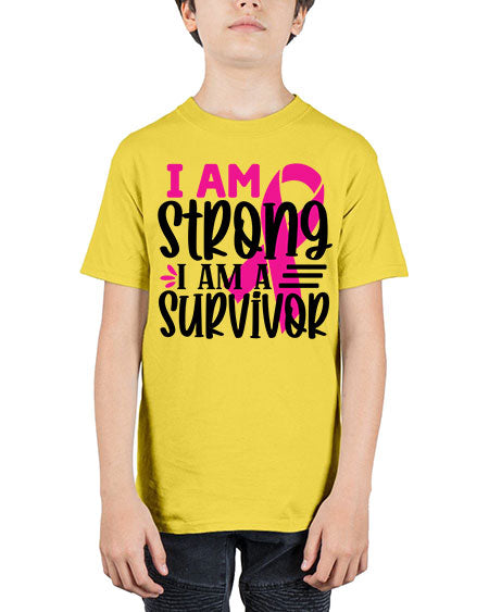 I Am Strong I Am a Survivor 19# - breast cancer - Youth Tee Unisex