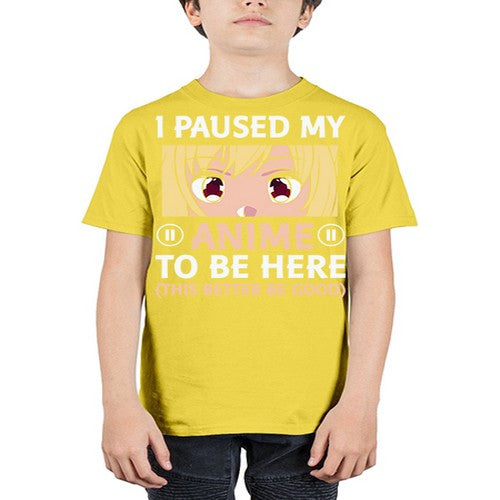 I Paused My Anime To 242# - anime - Youth Tee Unisex