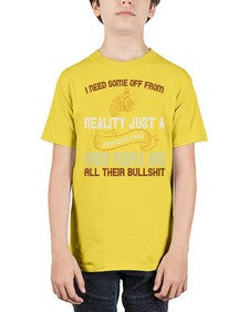 I need some off from reality just a 33# - motorcycle - Youth Tee Unisex