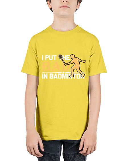 I put 1096# - badminton - Youth Tee Unisex