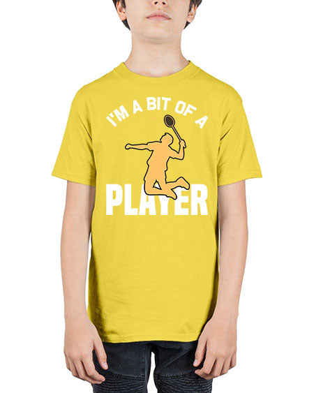 Im a bit 1071# - badminton - Youth Tee Unisex