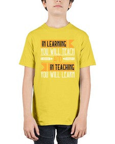 In learning you will teach and in teaching you will learn Style 988# - teacher - Youth Tee Unisex