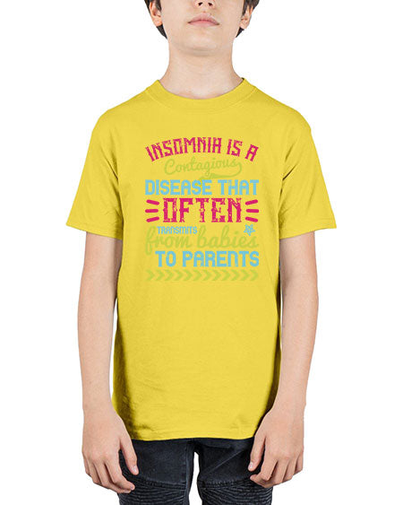 Insomnia is a contagious disease that often transmits from babies to parents Style 352# - baby - Youth Tee Unisex