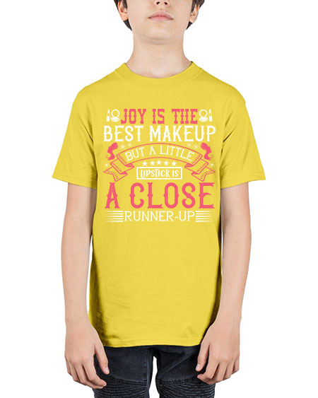 Joy is the best makeup But a little lipstick is a close runnerup Style 200# - beauty - fashion - Youth Tee Unisex