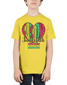 Juneteenth Since 1865 Heart 20# - black juneteenth - Youth Tee Unisex