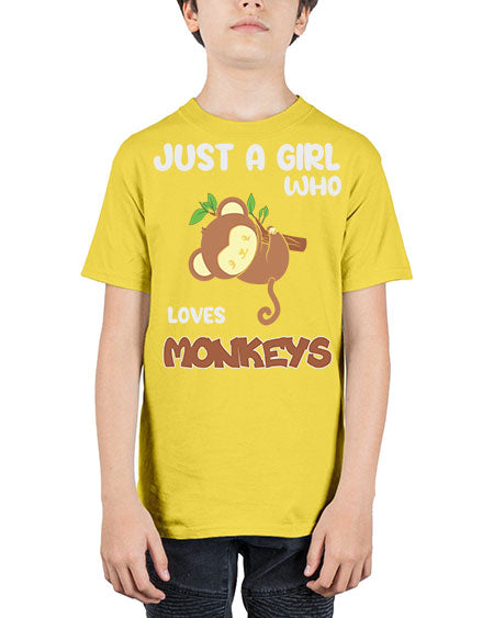 Just a Girl Who Loves 8# - monkey - Youth Tee Unisex