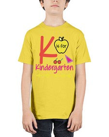 K is for Kindergarten 397# - prek headstart - Youth Tee Unisex