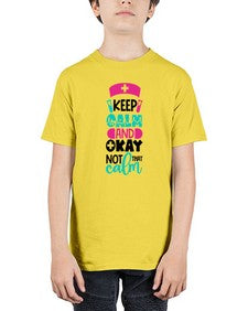 Keep Calm And Okay Not That Calm Style Style 1021# - nurse - Youth Tee Unisex