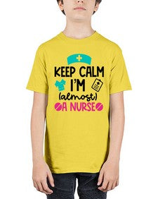 Keep Calm Im Almost A Nurse Style Style 1026# - nurse - Youth Tee Unisex