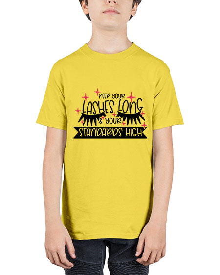 Keep Your Lashes Long Your Standards High Style 72# - beauty - fashion - Youth Tee Unisex