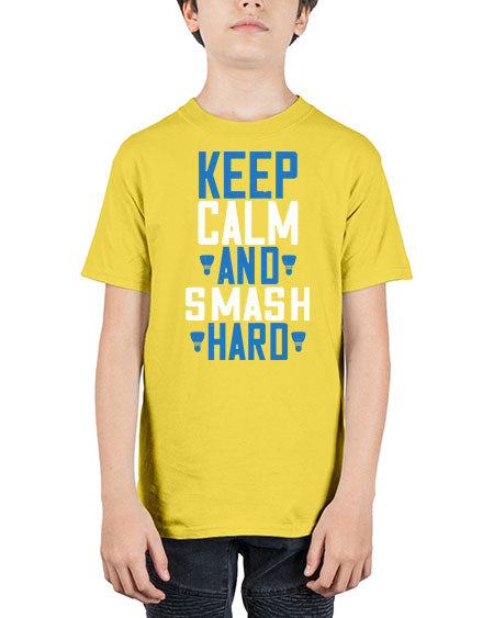 Keep calm and smash hard 2024# - badminton - Youth Tee Unisex