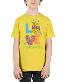 LOVE third Grade Summer Pineapple 527# - third grade - Youth Tee Unisex