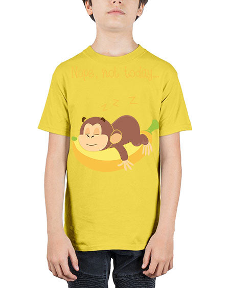Lazy Monkey Nope Not Today 9# - monkey - Youth Tee Unisex