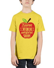 Learn Teach Inspire Shape Style 1044# - teacher - Youth Tee Unisex
