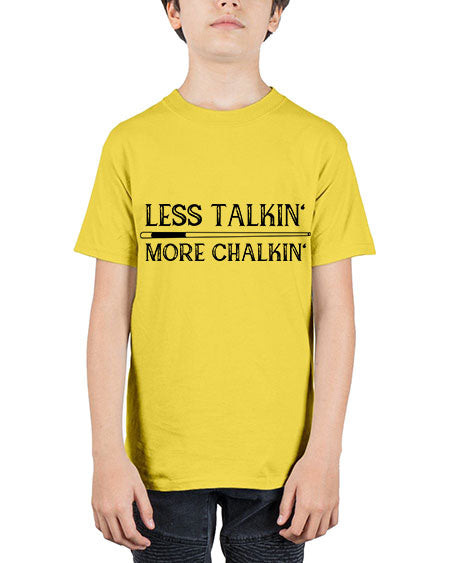Less talkin More chalkin 950# - billards - Youth Tee Unisex