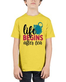 Life Begins After Tea 1298# - tea - Youth Tee Unisex