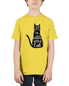 Life Is Better With A Cat Style 98# - cats - Youth Tee Unisex