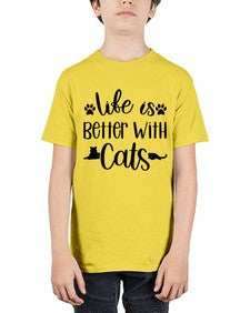 Life Is Better With A Cats Style 99# - cats - Youth Tee Unisex