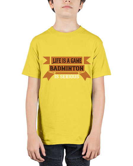 Life is a game badminton is serious 1984# - badminton - Youth Tee Unisex
