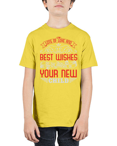 Lots of loe and best wishes Style 145# - baby shower - Youth Tee Unisex