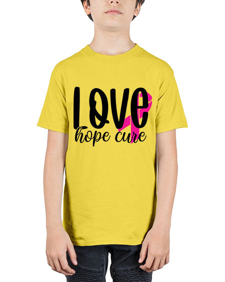 Love Hope Cure 13# - breast cancer - Youth Tee Unisex