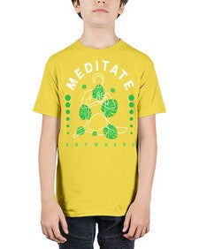 Meditate Anywhere 420# - yoga - Youth Tee Unisex
