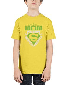 Mom is our super hero 168# - cartoon super hero - Youth Tee Unisex