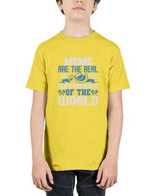Moms are the real superheroes 173# - cartoon super hero - Youth Tee Unisex