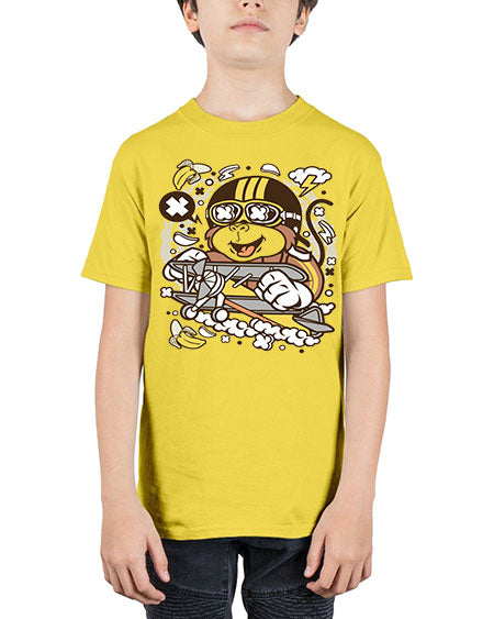 Monkey Pilot - monkey - Youth Tee Unisex