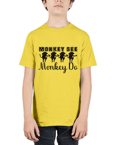 Monkey see monkey do  - monkey - Youth Tee Unisex