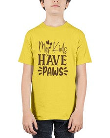 My Kids Have Paws Style 21# - cats - Youth Tee Unisex