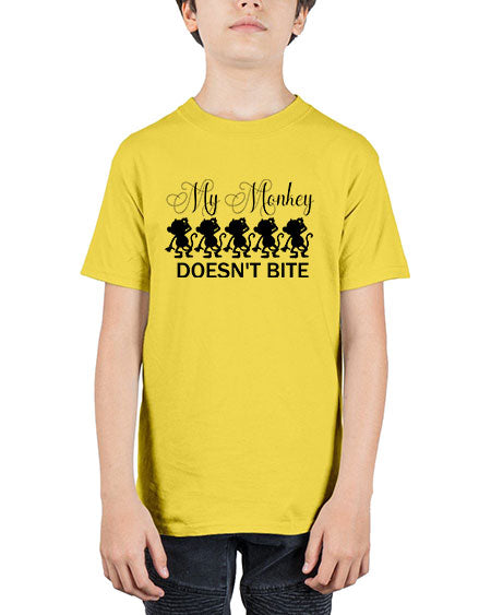 My monkey doesnt bite  - monkey - Youth Tee Unisex