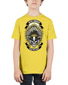 Native American Skull 952# - skull and bones - Youth Tee Unisex