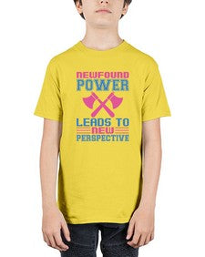 Newfound power leads to new perspective 198# - cartoon super hero - Youth Tee Unisex