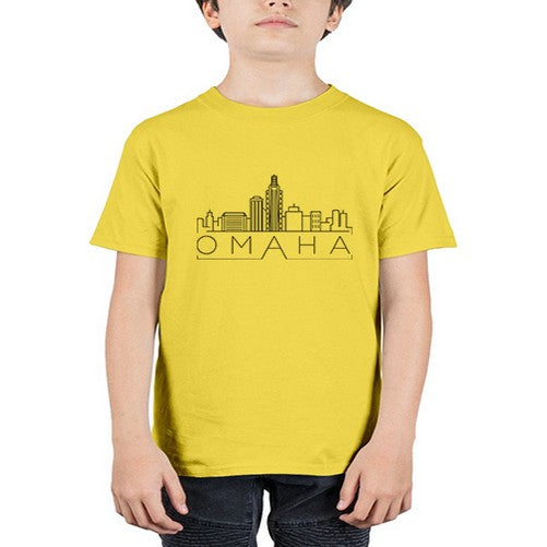 Omaha Minimal Skyline 1530# - cities - Youth Tee Unisex