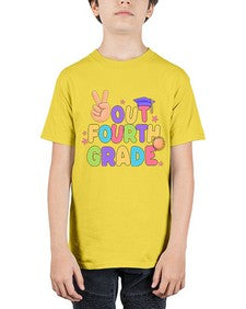 Peace Out fourth Grade Peace 630# - fourth grade - Youth Tee Unisex