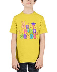 Peace Out third Grade Peace 648# - third grade - Youth Tee Unisex