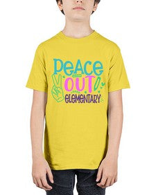 Peace out kinder elementary 633# - kindergarten - Youth Tee Unisex