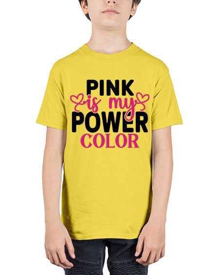 Pink is My Power Color 11# - breast cancer - Youth Tee Unisex