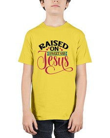 Raised On Sweet And Jesus 1492# - tea - Youth Tee Unisex