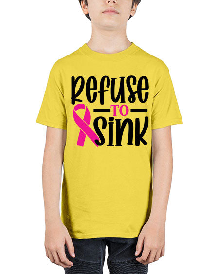 Refuse to Sink 9# - breast cancer - Youth Tee Unisex