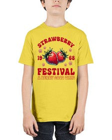 Retro Strawberry Festival 1504# - strawberry - Youth Tee Unisex