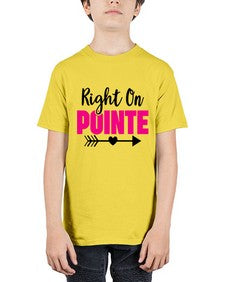 Right on pointe 180# - ballet - Youth Tee Unisex