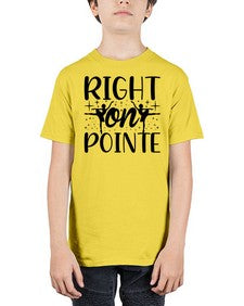 Right on pointe 183# - ballet - Youth Tee Unisex