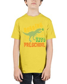 Roaring Into Preschool 756# - prek headstart - Youth Tee Unisex