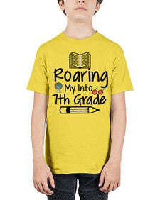 Roaring My Into seventh Grade 763# - seventh grade - Youth Tee Unisex