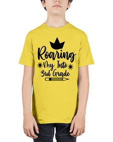 Roaring My Into third Grade 766# - third grade - Youth Tee Unisex